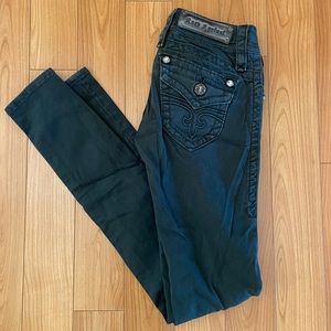 Skinny/Straight Leg Green Rock Revival Jeans - Size 25 Long